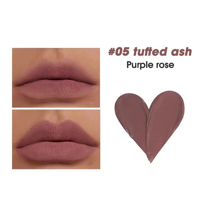 Brillo de Labios Mate Aterciopelado en 5 Colores, Impermeable en forma de Corazón - Terzo stile