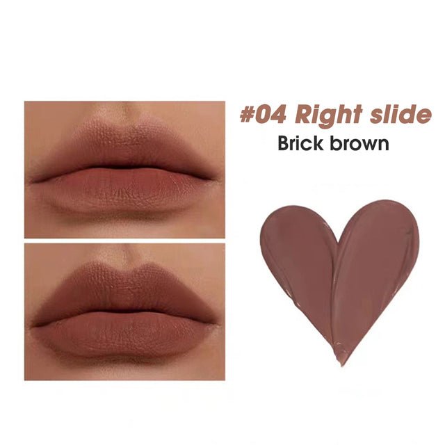 Brillo de Labios Mate Aterciopelado en 5 Colores, Impermeable en forma de Corazón - Terzo stile