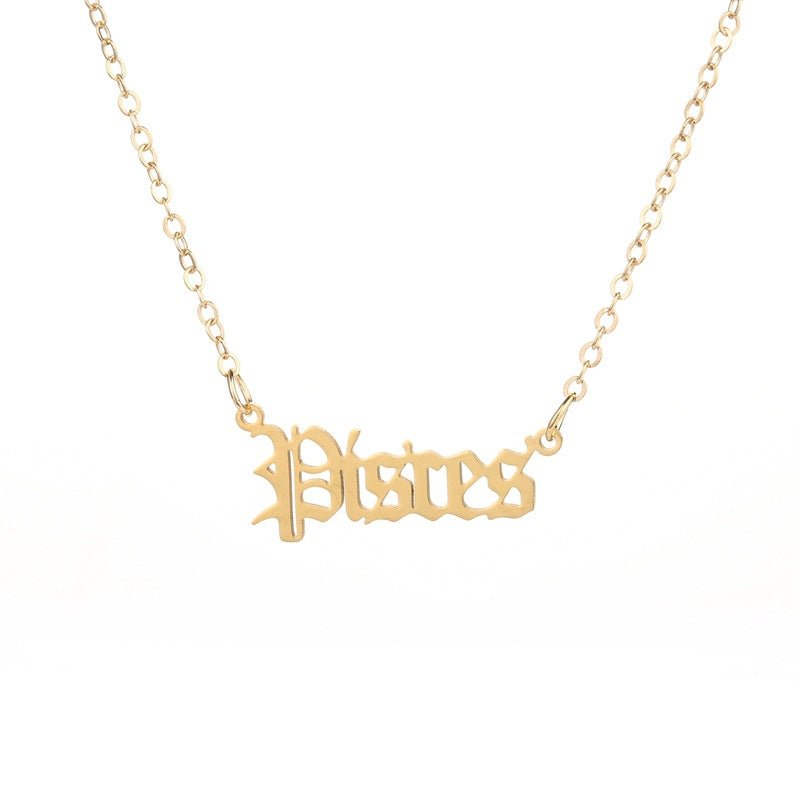 Colgante de acero inoxidable Zodiac - Collar elegante para mujer - Terzo stile