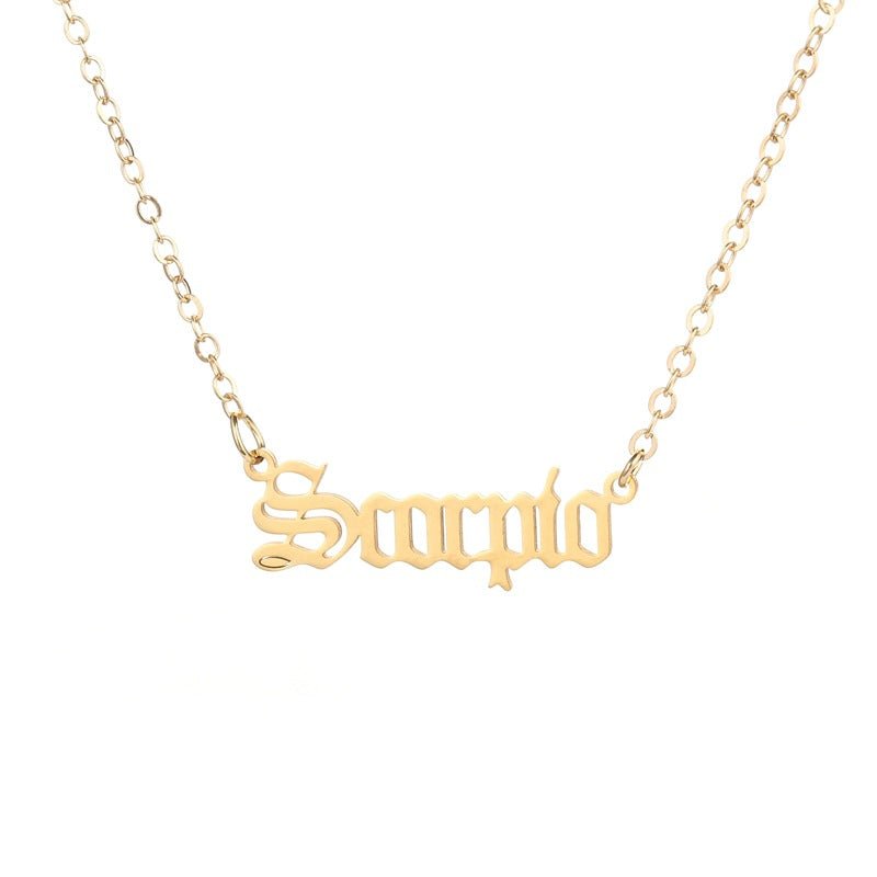 Colgante de acero inoxidable Zodiac - Collar elegante para mujer - Terzo stile
