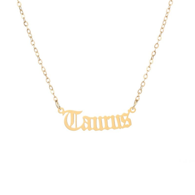 Colgante de acero inoxidable Zodiac - Collar elegante para mujer - Terzo stile