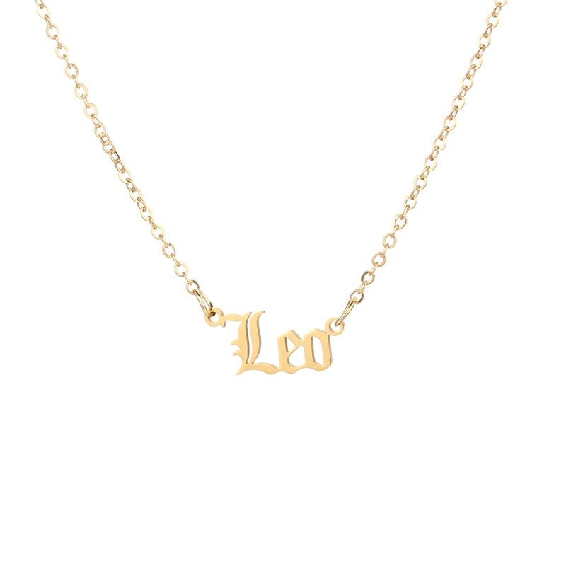 Colgante de acero inoxidable Zodiac - Collar elegante para mujer - Terzo stile