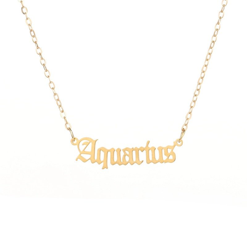 Colgante de acero inoxidable Zodiac - Collar elegante para mujer - Terzo stile