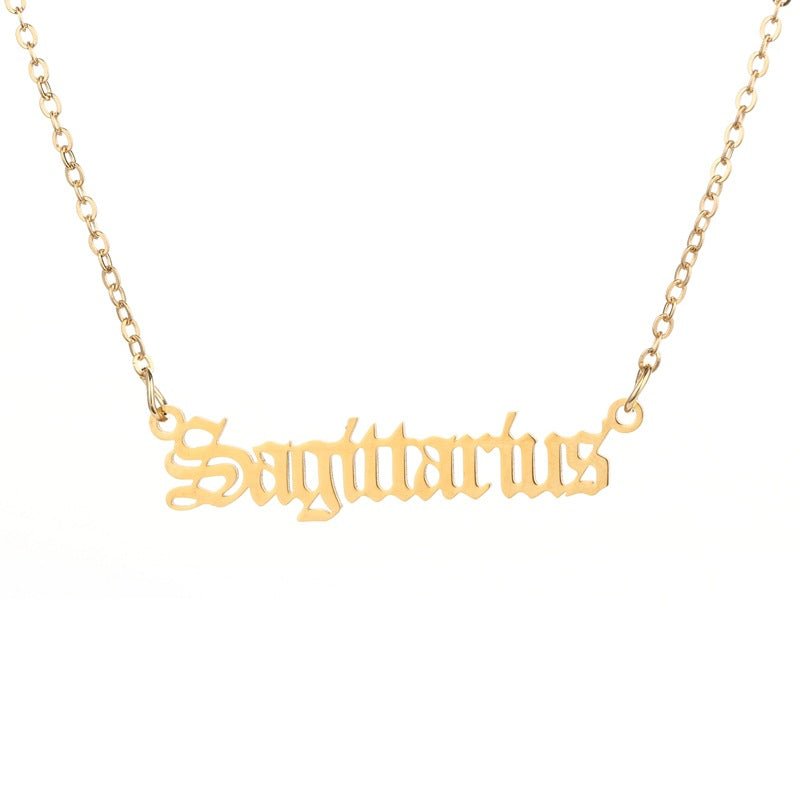 Colgante de acero inoxidable Zodiac - Collar elegante para mujer - Terzo stile
