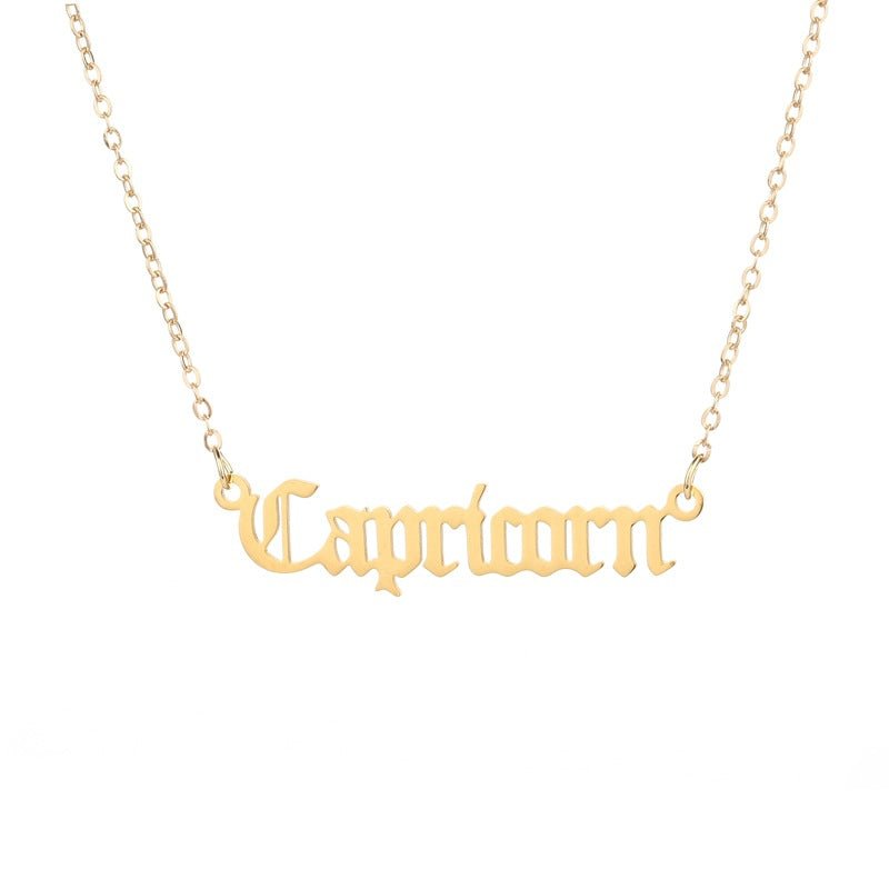 Colgante de acero inoxidable Zodiac - Collar elegante para mujer - Terzo stile