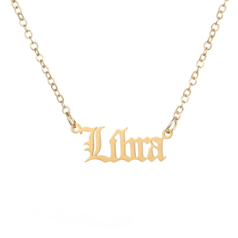 Colgante de acero inoxidable Zodiac - Collar elegante para mujer - Terzo stile