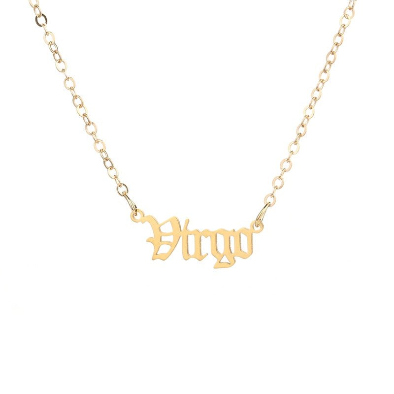Colgante de acero inoxidable Zodiac - Collar elegante para mujer - Terzo stile