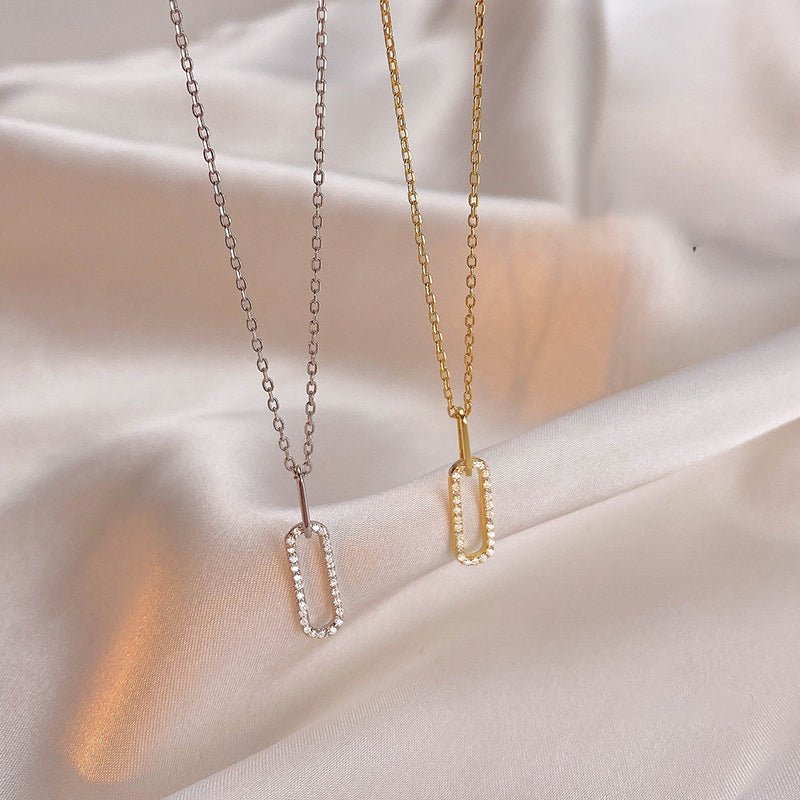 Elegante collar de plata de ley S925 y oro de 14 quilates para mujer - Terzo stile
