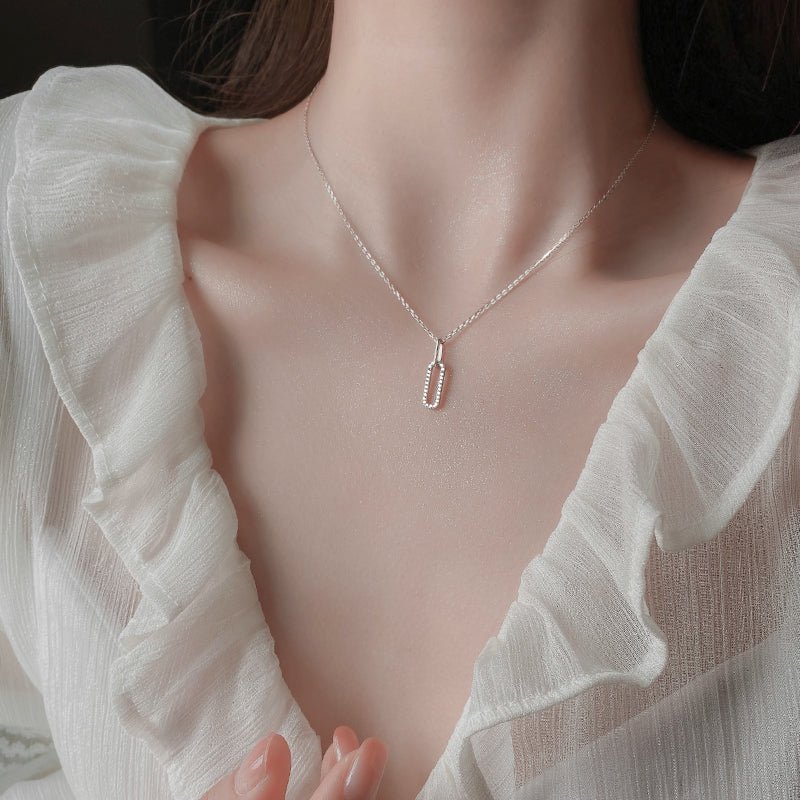 Elegante collar de plata de ley S925 y oro de 14 quilates para mujer - Terzo stile