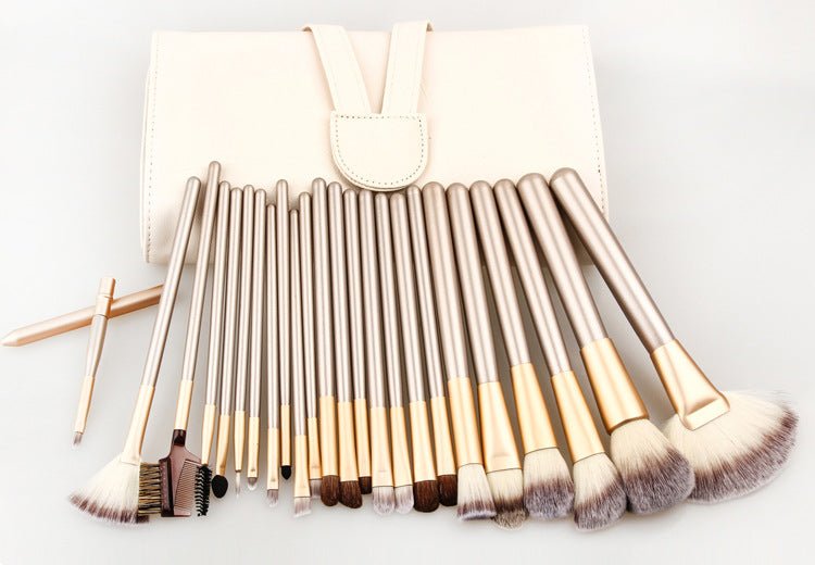 Juego de brochas de maquillaje beige - 12/18/24 pinceles portátiles - Terzo stile