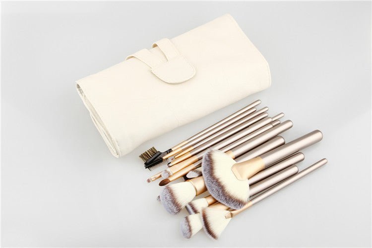 Juego de brochas de maquillaje beige - 12/18/24 pinceles portátiles - Terzo stile