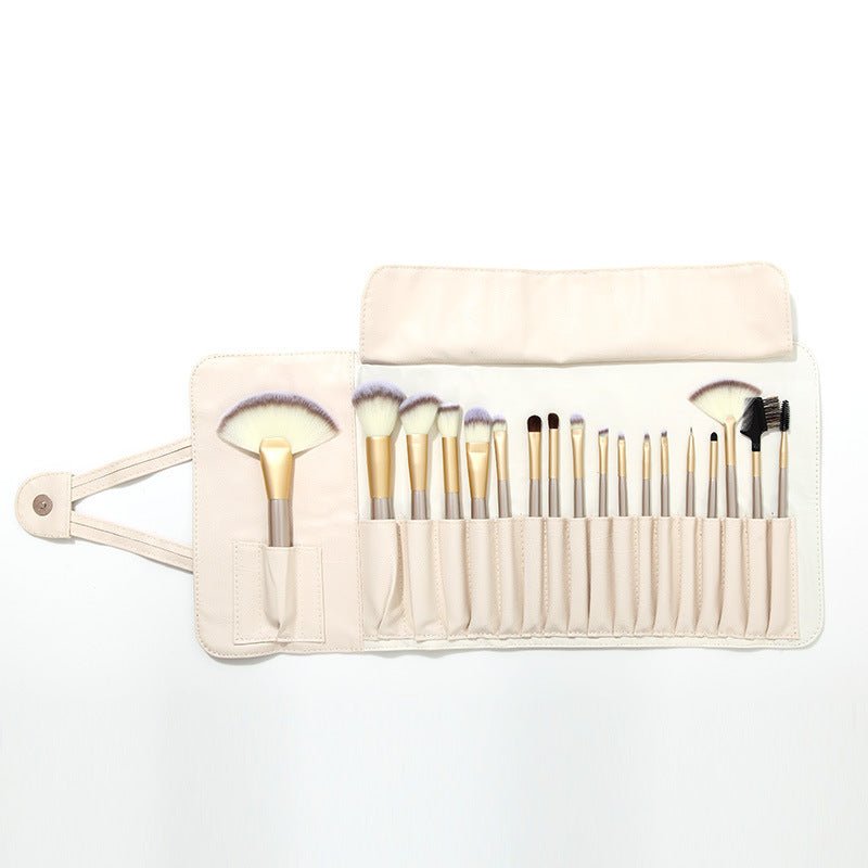 Juego de brochas de maquillaje beige - 12/18/24 pinceles portátiles - Terzo stile