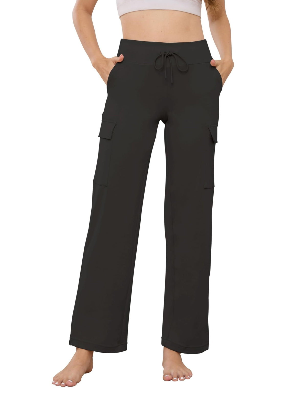 Pantalones de yoga elásticos con cordón para mujer - Terzo stile