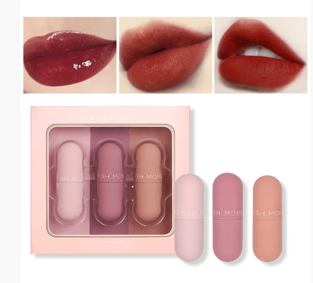 Set de 3 Brillos Labiales Mate - No se pega al vaso - Terzo stile